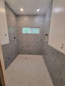 Completed tile installation